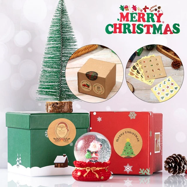 Pegatinas de papel para hornear etiqueta autoadhesiva nota adhesiva pegajosa pegatinas de Navidad