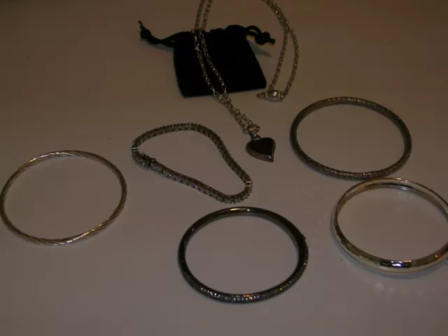 Lot of mixed sterling silver and fashion bracelets including Nadri