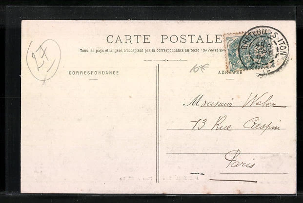 CPA Breteuil, Place de l´Église 1904 2