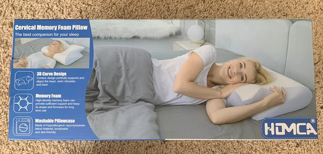 HOMCA Cervical Pillow Memory Foam Pillows - Contour Memory Foam Pillow for Neck