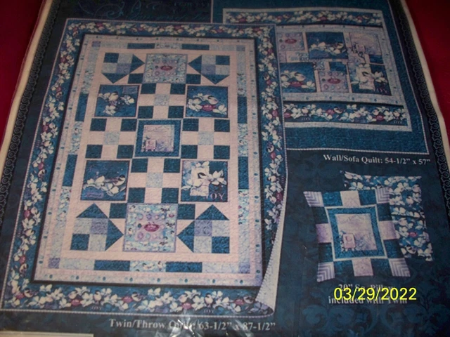 Kit de acolchado - Patrón y panel PLUMA TU NIDO/Nancy Visón - Impresiones Wilmington