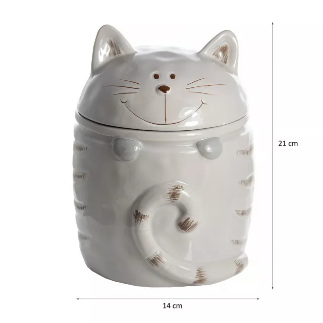 Cat Cookie Jar Biscuit Barrel Ceramic Novelty Kitchen Storage Cat Lovers Gifts 2