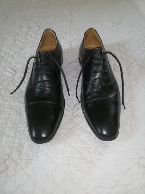chaussures homme BEXLEY (U/K) en cuir noir Taille 43 (9,5) état neuf