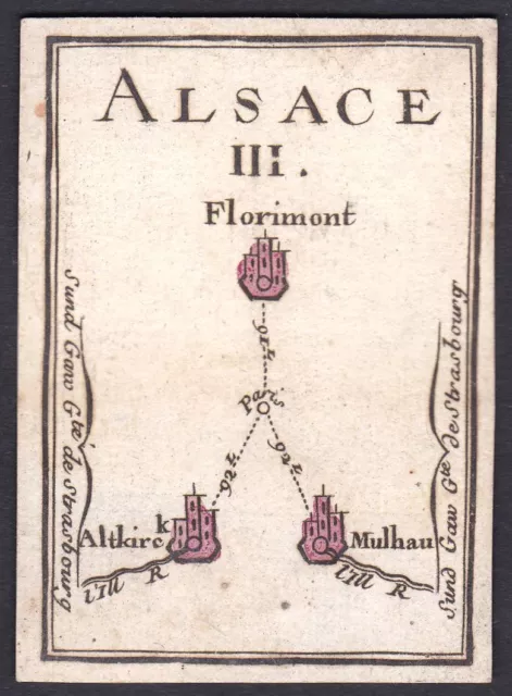 1780 Elsass France Frankreich playing card carte a jouer Spielkarte cartes cards