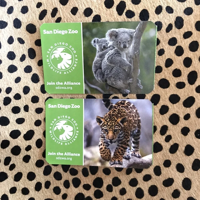 Lot 2 One-Day Ticket Guest Pass to San Diego Zoo or Safari Park - Exp 11/30/23