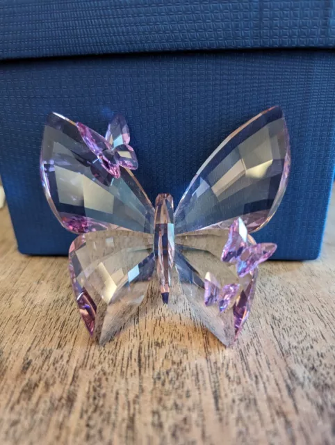 Beautiful Large Swarovski Purple Butterfly. Immaculate Condition And In Original