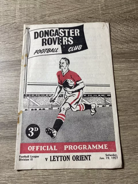 Doncaster Rovers V Leyton Orient Division 2 19/01/57 1956-57 Programme