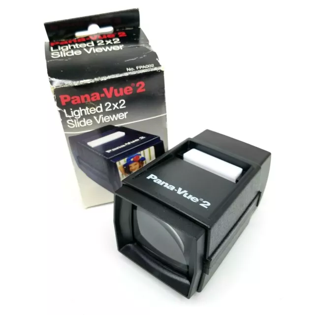 Visor de película deslizante Pana-Vue 2 luces 2x2 35 mm FPA002 con batería probado