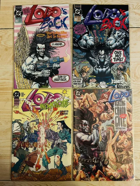 Lobo -Comic Lot 4 Issues (Back, Infanticide, Chain of Love) DC COMICS 90's VF/NM