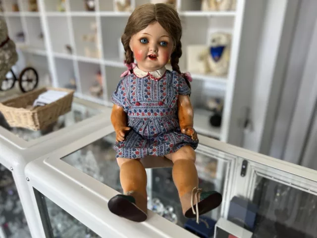 Heubach Köppelsdorf Porzellankopf Puppe 52 cm.  Zustand - Siehe Foto