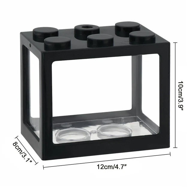 Mini Fish Tank Aquarium Stackable Cube Tank With Fish Tank Desk Creative Plastic 2