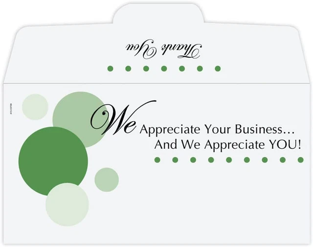 Drive-Up Money Envelopes | 7” W x 3 5/8” H | We Appreciate You