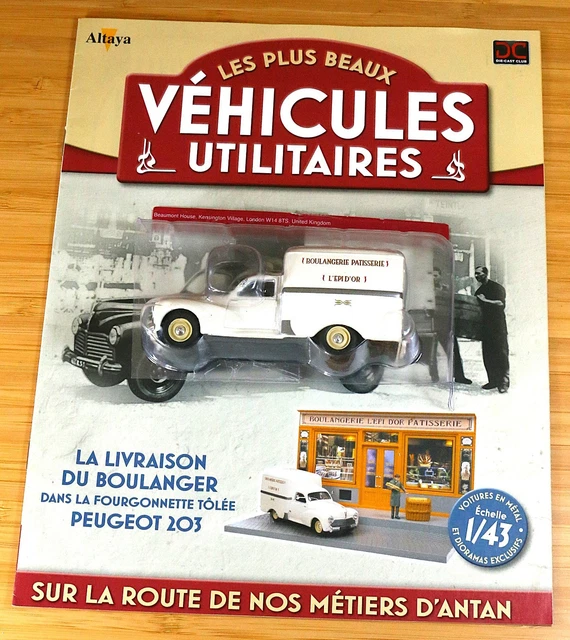 Coffret Miniature Peugeot 203 Jaune 1950 - Minialuxe 1/43 - Série Paris - Neuve
