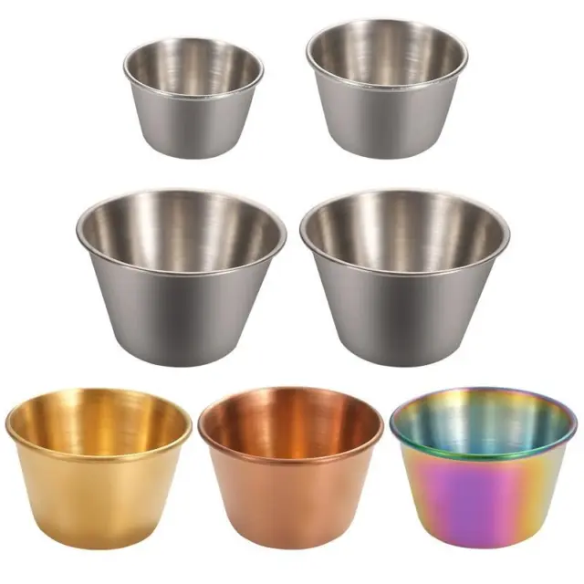 Multifunction Stainless Steel Sauce Cups Tomato Sauce Container Dipping Bowl