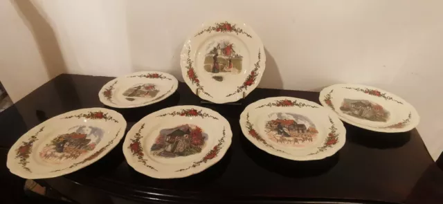 Série De 6 Petites Assiettes Rondes Obernai Sarreguemines LOUX