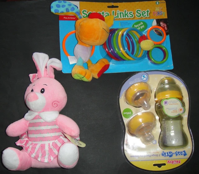 BRAND NEW Girls Items Playgro & Nuby (Scoota Links, Easy Grip)