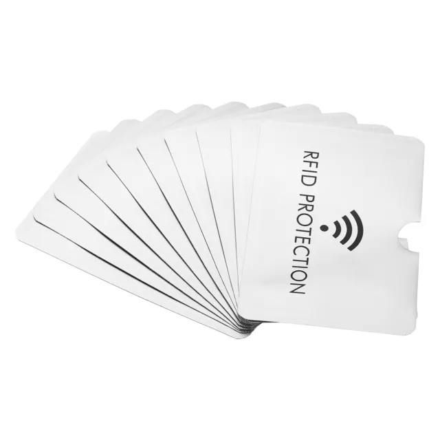 20Pcs RFID Blocking Sleeves Identity Theft Credit Card Protector Holders White