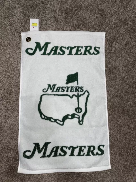 MASTERS Golf Towel (NWT) ~ Official Augusta National GC Bag-Towel [White/Green]