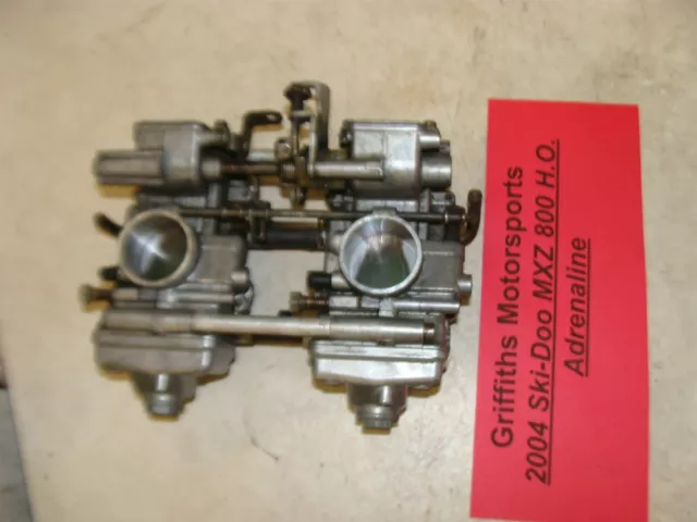 2004 SKI-DOO 800HO MXZ REV Adrenaline oe 40mm Mikuni flat slide carbs carburetor