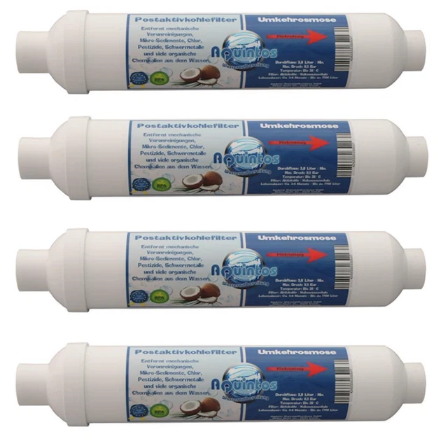 Aktivkohlefilter Postaktivfilter Inline Osmoseanlage Umkehrosmose Nachfilter NEU
