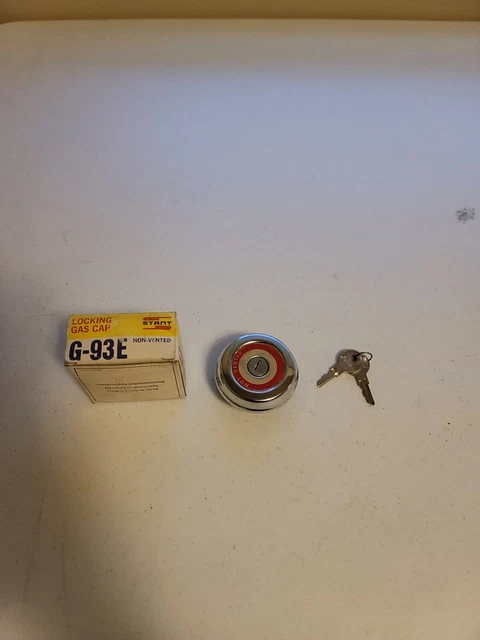 NOS Vintage Car Truck Stant Locking Chrome Gas Fuel Tank Cap Part G-93E