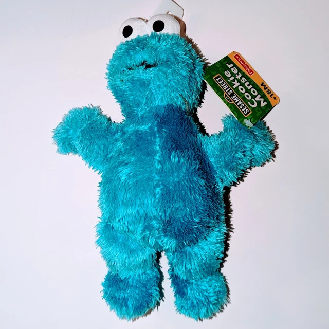 Fisher Price Sesame Street Cookie Monster Plush Toy Blue Stuffed Animal Doll 9"