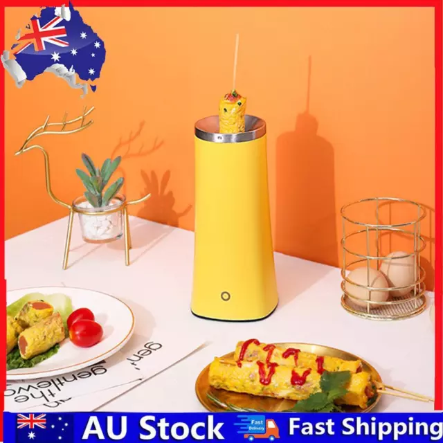 Egg Roll Machine Automatic Rising Sausage Machine Electric Egg Cooker (Yellow)