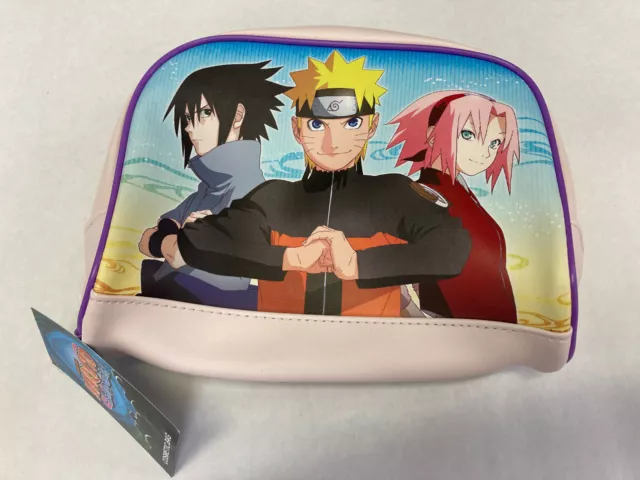 NEW WITH TAGS Naruto Anime Cosmetic Bag Pencil Case Sakura Sasuke Authentic