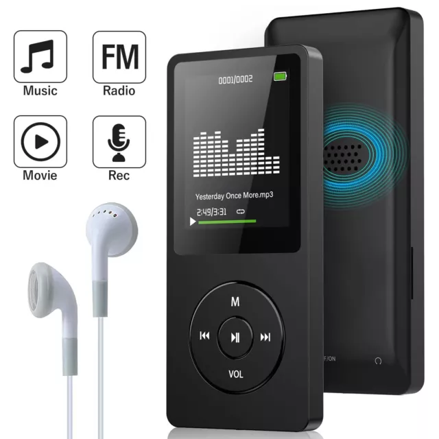 MP3 Player Bluetooth Digital Sports Music Player 16GB FM Radio Voice Recording