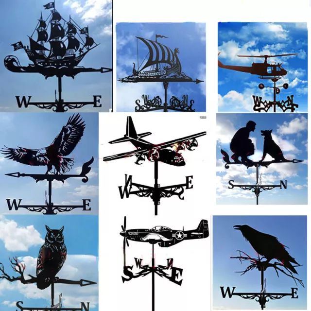 Sailing Witch Flying Dragon Iron Weather Vane Decoration Metal Crafts Decorate