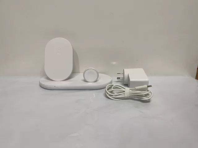 White Belkin Boostcharge 3-In-1 Wireless Charging Dock iPhone/AirPod *Used*