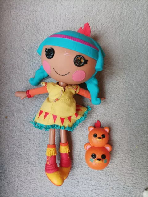 LALALOOPSY FEATHER TELL A TALE Doll Native American Indian with Pet Bear 22.00 PicClick UK