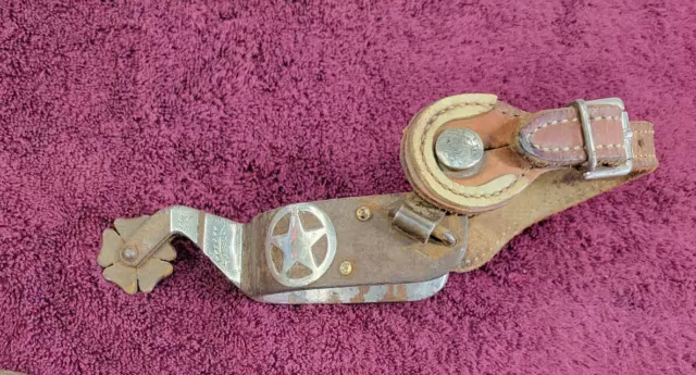 Western Spur Silver Star Overlay Right Side Western Spur Silver Star Overlay Right Side
