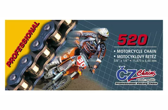 Cz Professionelle Cross-Enduro-Motorrad-Antriebskette 520 Pitch Gold KTM CR...