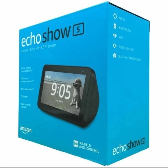 AMAZON ECHO SHOW 5" HD Compact smart display with Alexa - Brand new ...