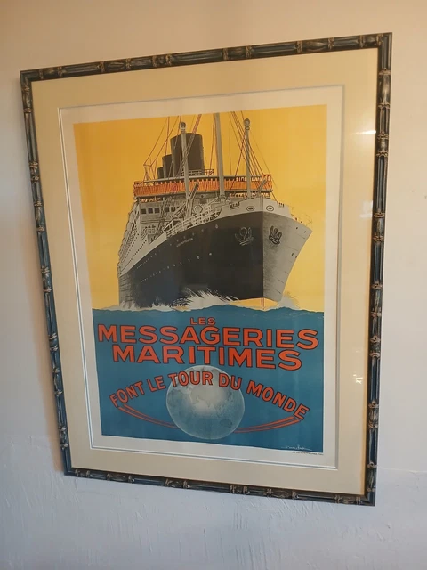 Affiche Vintage Messageries Maritimes – PostersAndCo – 40x60 Cm – Papier