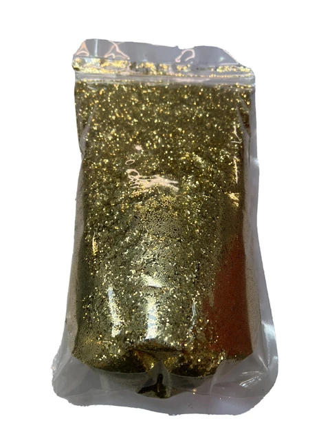 1 kg de brillo dorado a granel 1 mm hexagonal