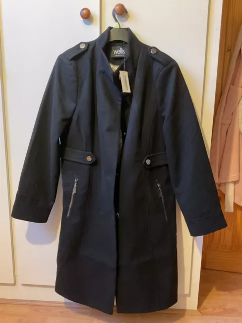 Wallis zip pocket funnel coat sale