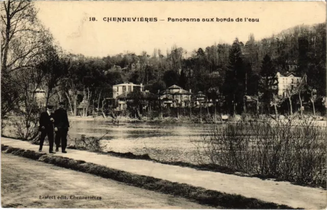 CPA AK Chennevieres Panorama aux bords de l'eau FRANCE (1282415)