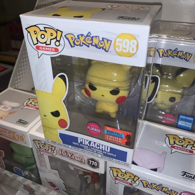 Funko Pop! Pokemon #598 Pikachu Flocked 2020 Fall Convention Limited Edition