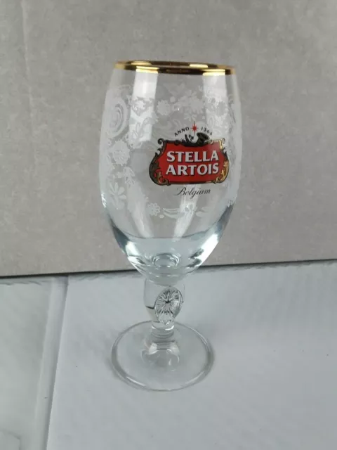 Stella Artois Holiday 2017  Limited Edition Gold Beer Glass Chalice