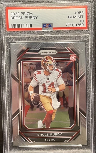 2022 Brock Purdy Psa 10 Recrue Panini Prizm 353 Rc 49ers Mvp Qb Eur 5