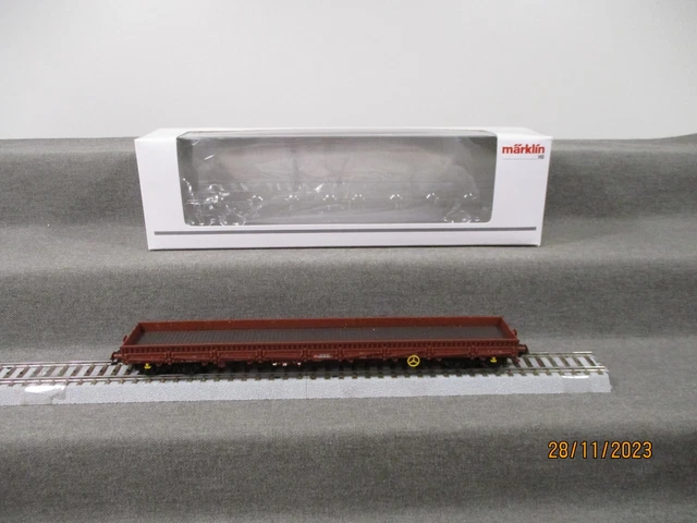 MÄRKLIN SPUR H0 47003 Güterwagen Niederbordwagen Epoche V der DB in OVP ...
