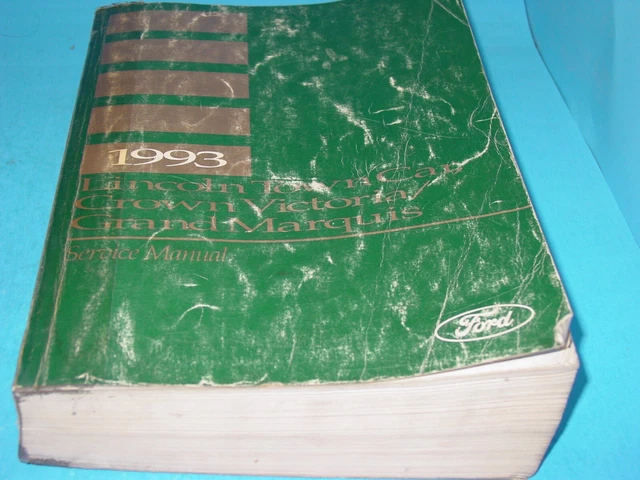 1993 Ford Lincoln Town Car Crown Victoria Grand Marquis Service Repair Manual