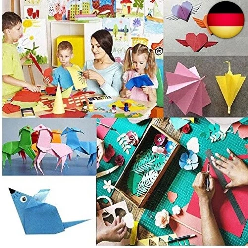 BN Origami,Handwerk Papier 100 Blätter Doppelseitige 25 CM Papier für Kinder S 2