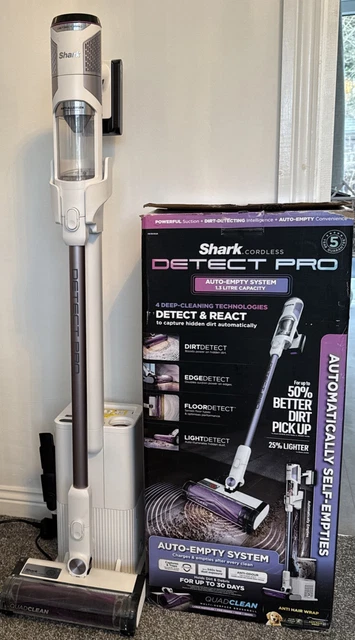 SHARK DETECT PRO Cordless Auto-Empty Vacuum Cleaner - [IW3510UK] £185. ...