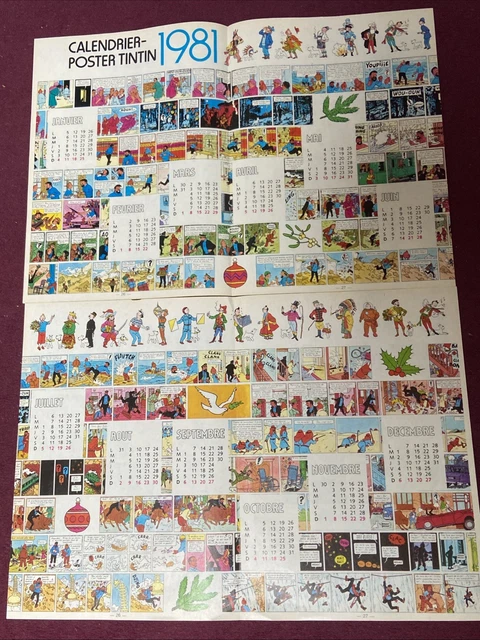 Hergé / Tintin - Calendrier Du temps où nos pères scoutaient