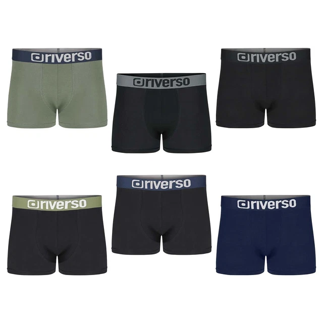 Riverso - Boxer Da Uomo RIVHarry Confezione Da 5 Boxer Basic Boxer Retro Trunks Organic Cotton Bio 95 Cotone Stretch Nero Grigio Blu Bianco S M L Xl Xxl 3xl 4xl 5xl 6xl Farbmix R1 M 47961641