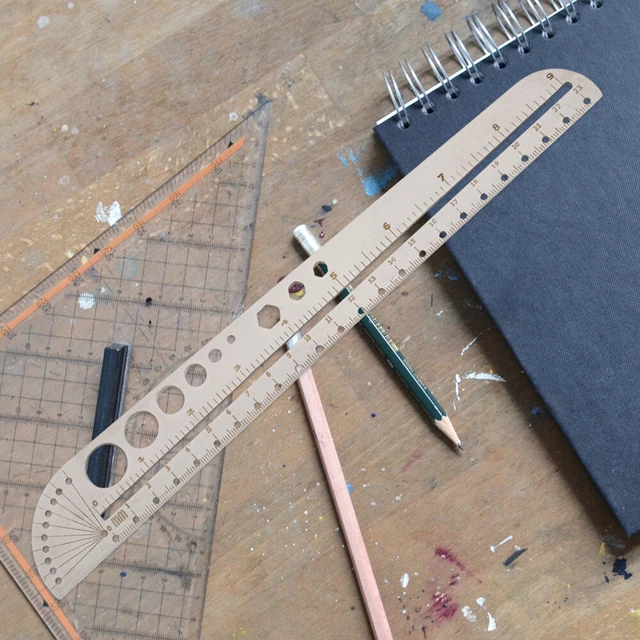OUTDOOR TOOL OFFICE Ruler Multi-functional Protractor Angle Level ...