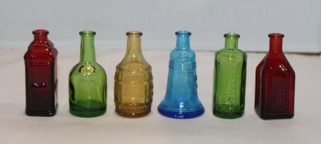 6 miniature bottles Wheaton NJ Liberty Bell Chief Wahoo Root & Jaundice Bitters